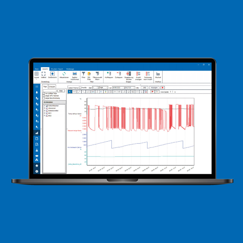 Software-Einblick Plant Historian Prozessdatenarchivierung